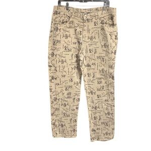 Chicos vintage 90s oriental  print jeans size 3 (XL)